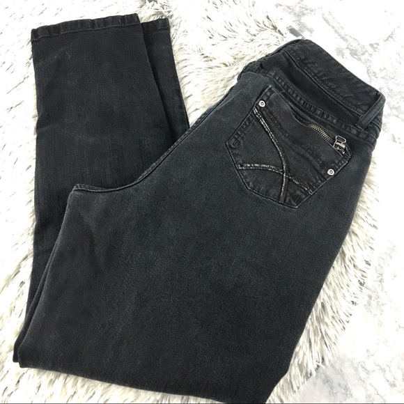 Lane Bryant Black Straight Leg Zipper Pocket Jeans - Picture 4 of 8